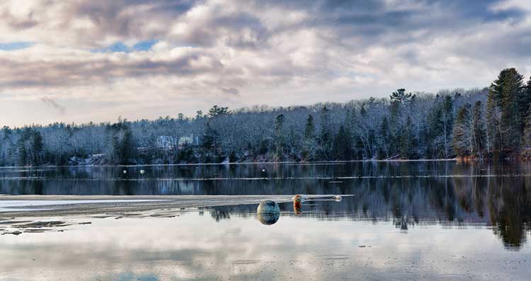 ice river in ellsworth maine